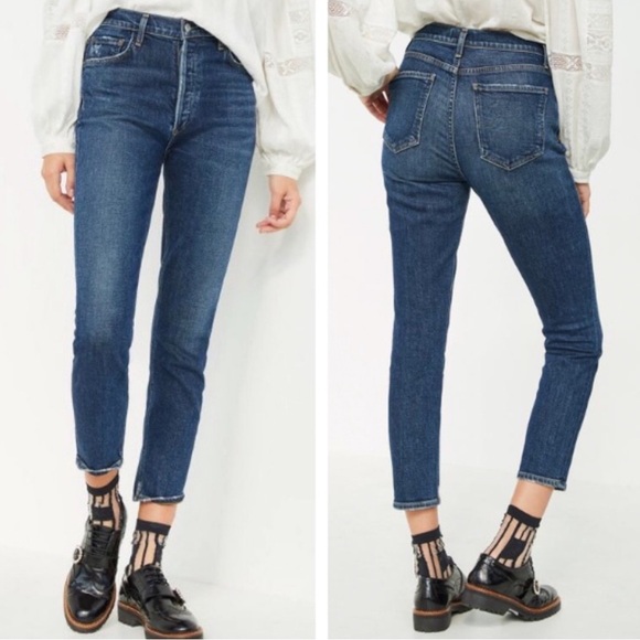 Agolde High Rise Slim Dark Wash Jeans in Cabana Size 27 - Picture 1 of 12